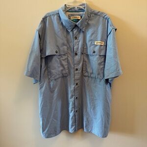 Magellan Outdoors Blue Checkered Shirt Size L